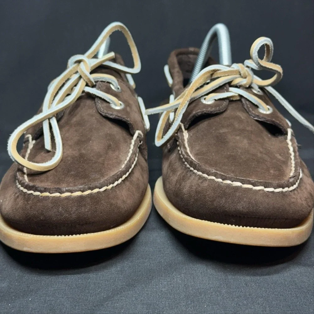 Sperry Top-Sider Shoes Mens Size 10.5 Brown Suede Boat Deck Moccasin Casual